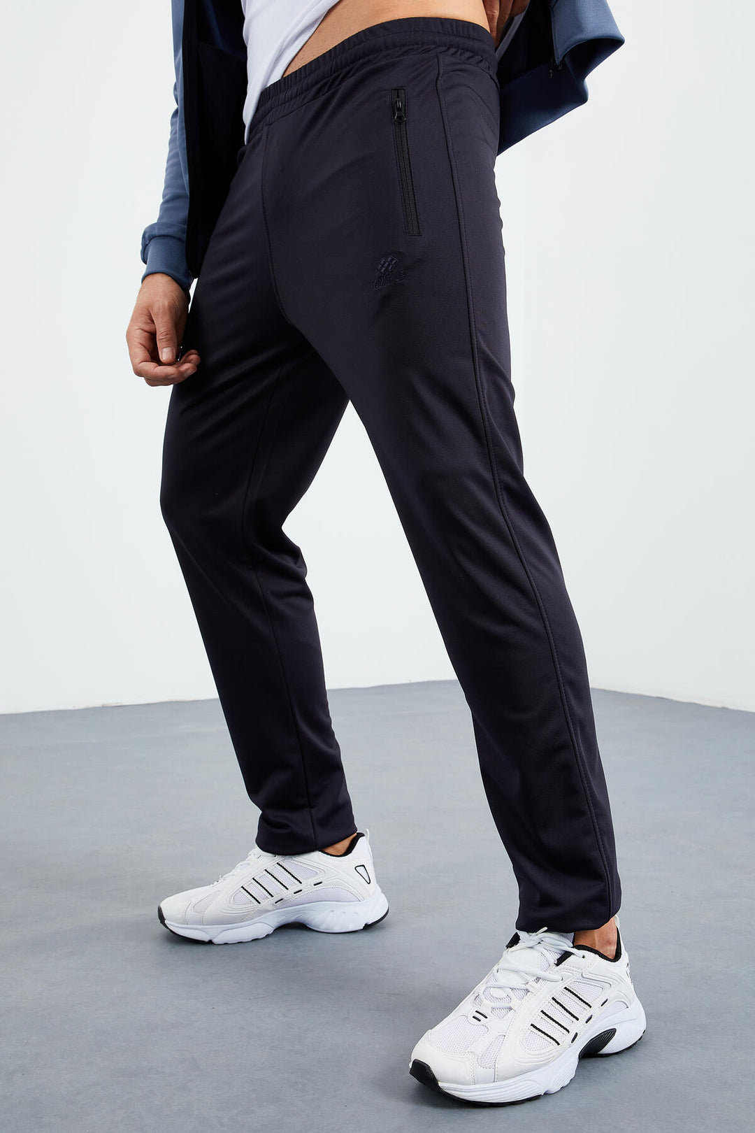 TMY Petrol - Navy Blue Zippered Standard Fit Classic Cuff Men's Tracksuit - 85162 - Timişoara