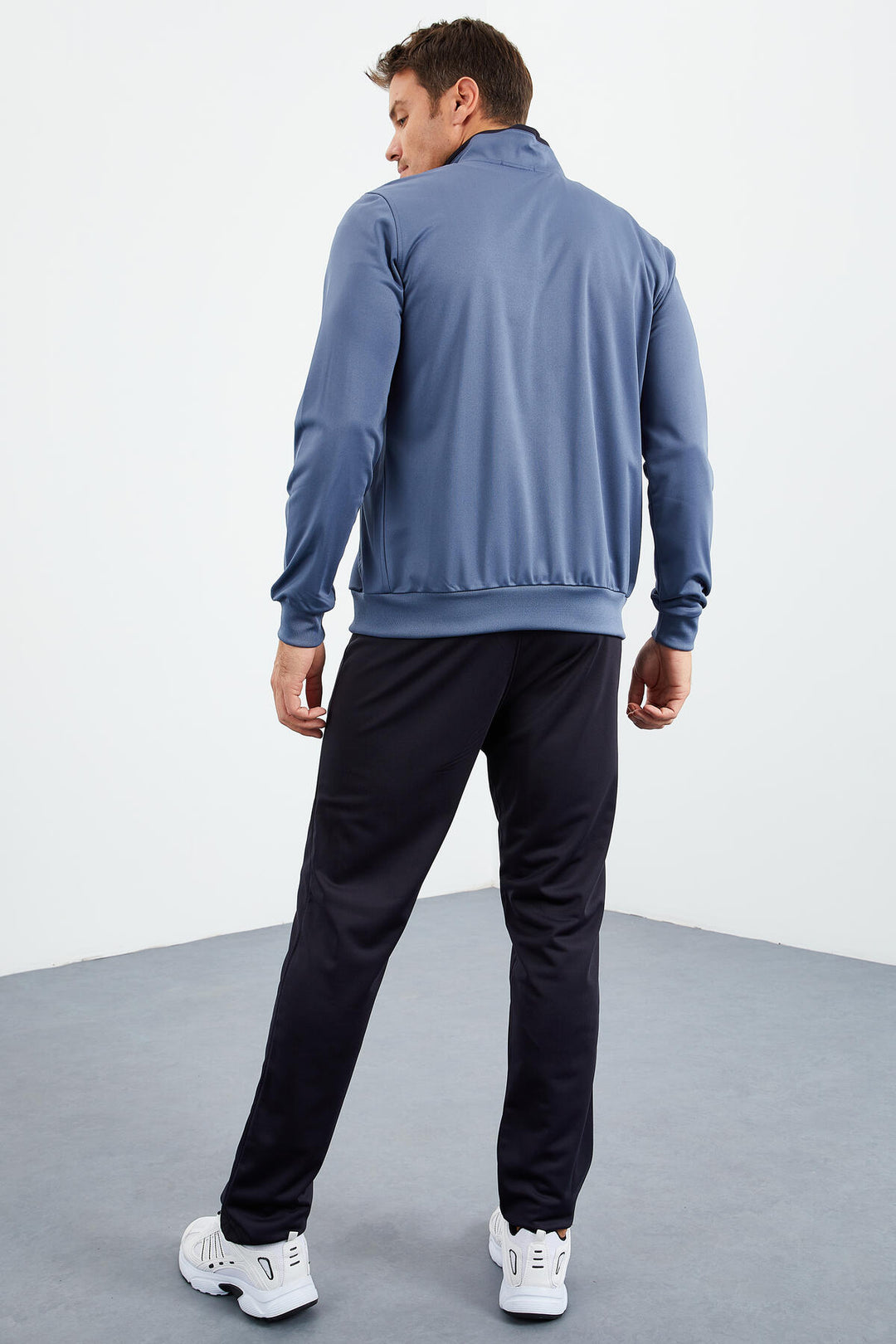 TMY Petrol - Navy Blue Zippered Standard Fit Classic Cuff Men's Tracksuit - 85162 - Timişoara
