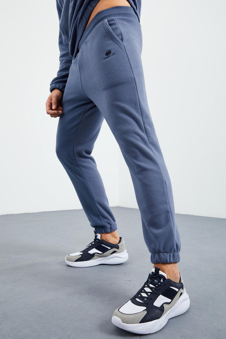 TMY Men's Half Zip Stand-up Collar Elastic Cuff Polar Fleece Tracksuit - 85159 - Brossard