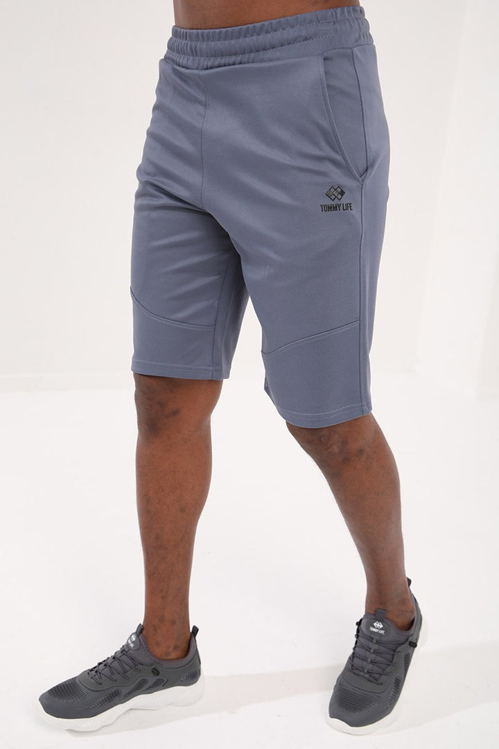 TMY Petrol Printed Zippered Pocket Lace-Up Standard Fit Men's Shorts - 81205 - Reggio di Calabria