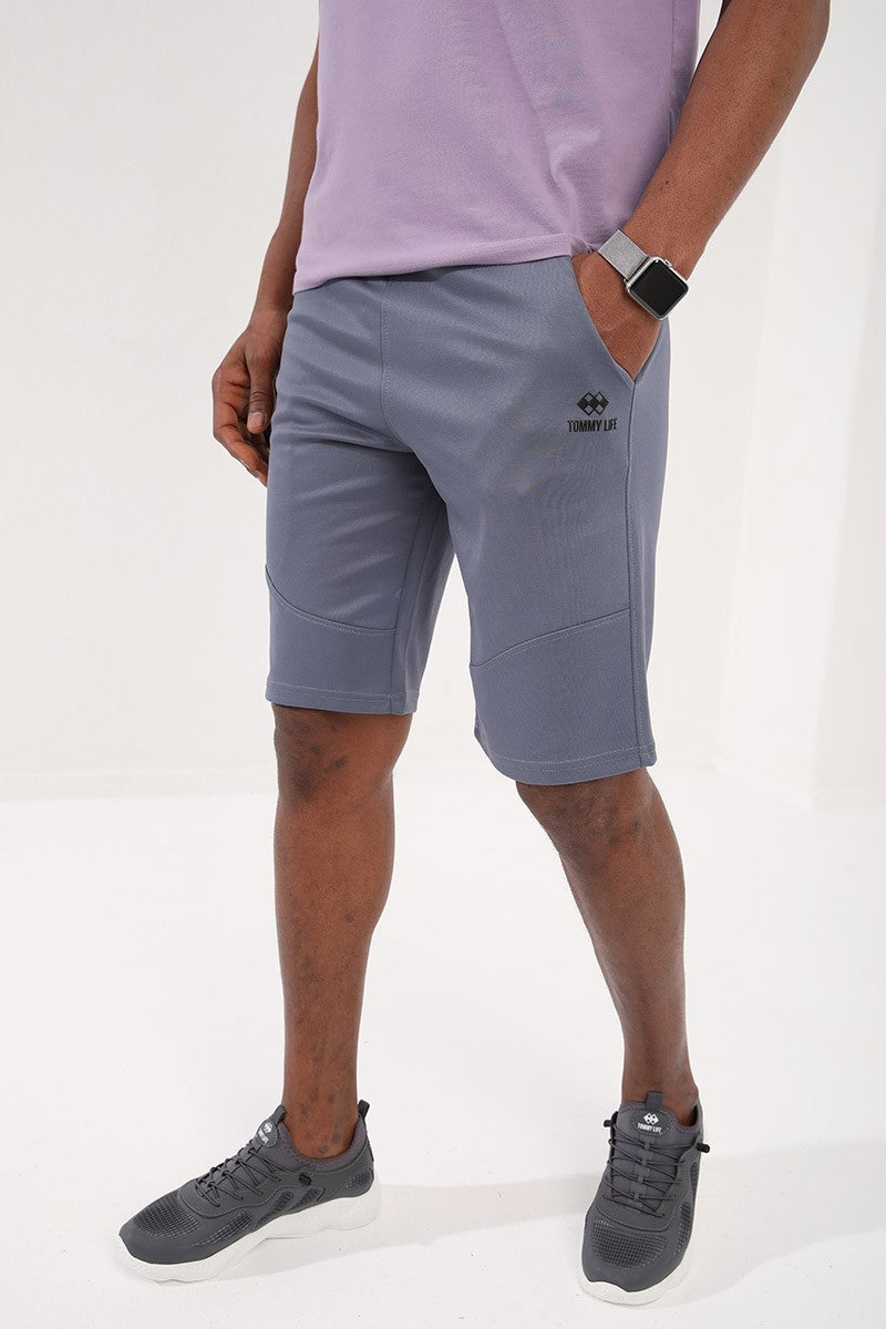 TMY Petrol Printed Zippered Pocket Lace-Up Standard Fit Men's Shorts - 81205 - Reggio di Calabria