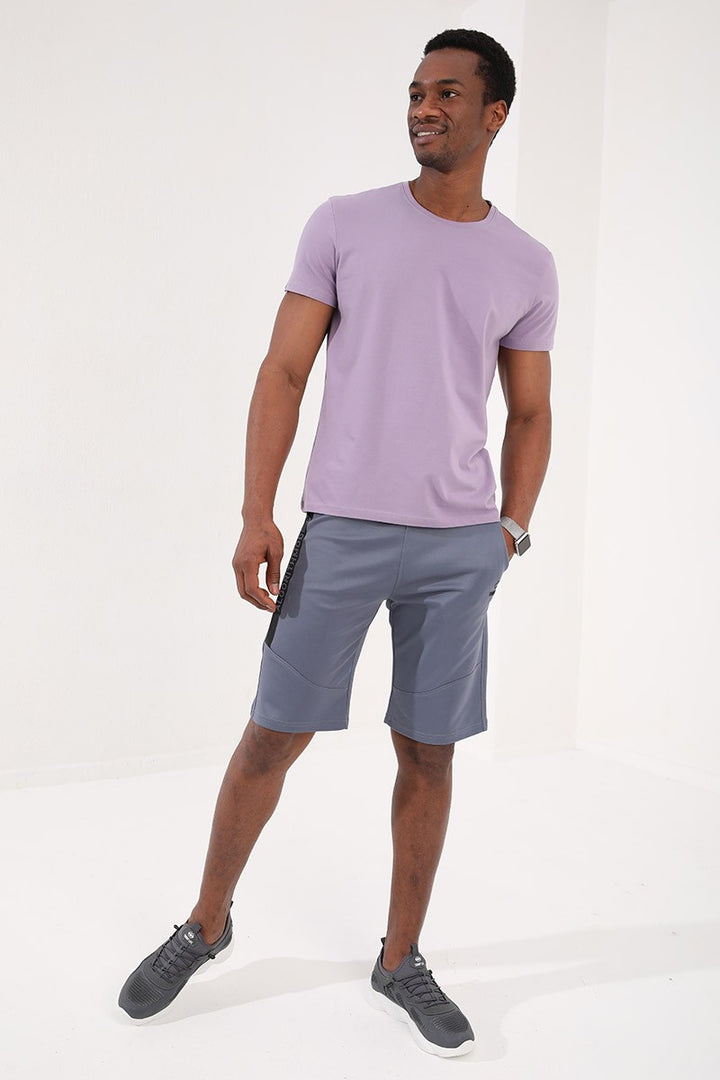 TMY Petrol Printed Zippered Pocket Lace-Up Standard Fit Men's Shorts - 81205 - Reggio di Calabria