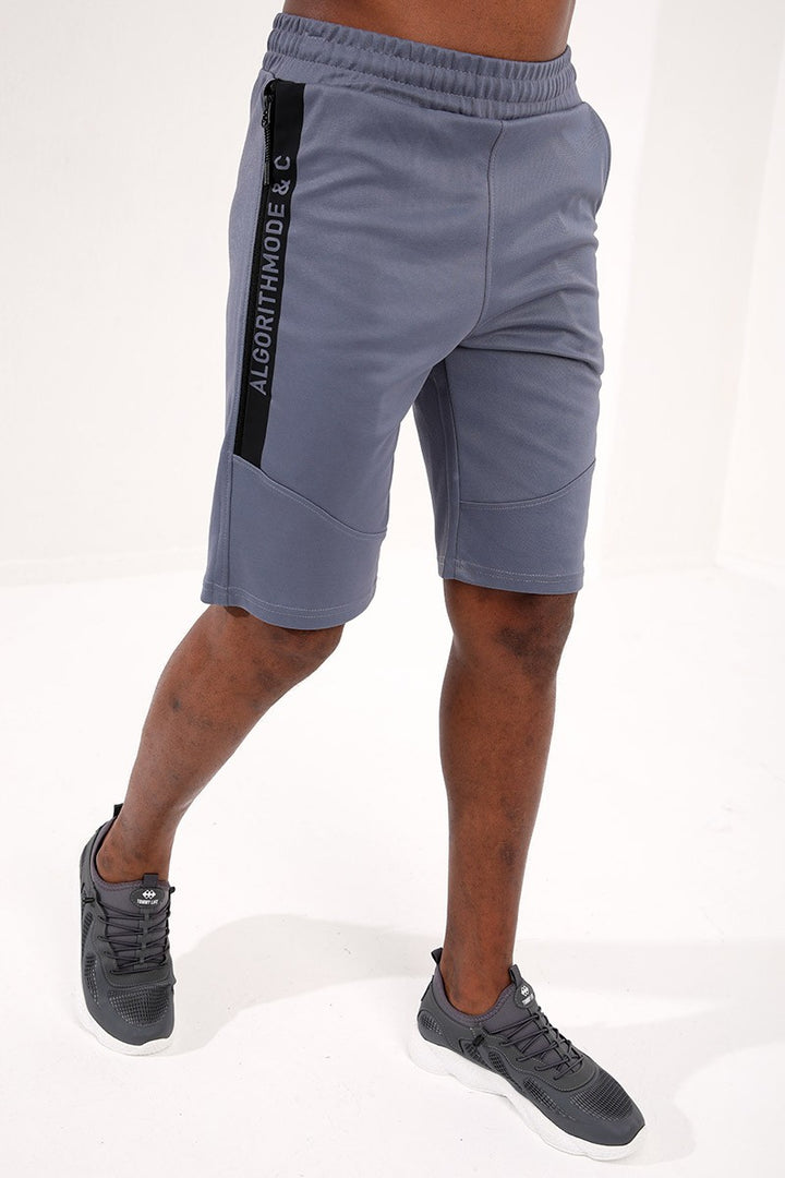 TMY Petrol Printed Zippered Pocket Lace-Up Standard Fit Men's Shorts - 81205 - Reggio di Calabria