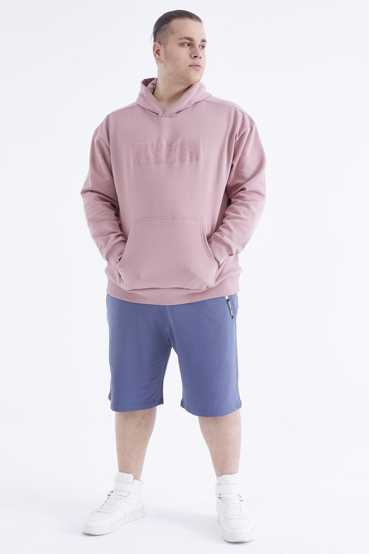 TMY Petrol Embroidered Zip Pocket Plus Size Men's Shorts - 81200 - Angoulême