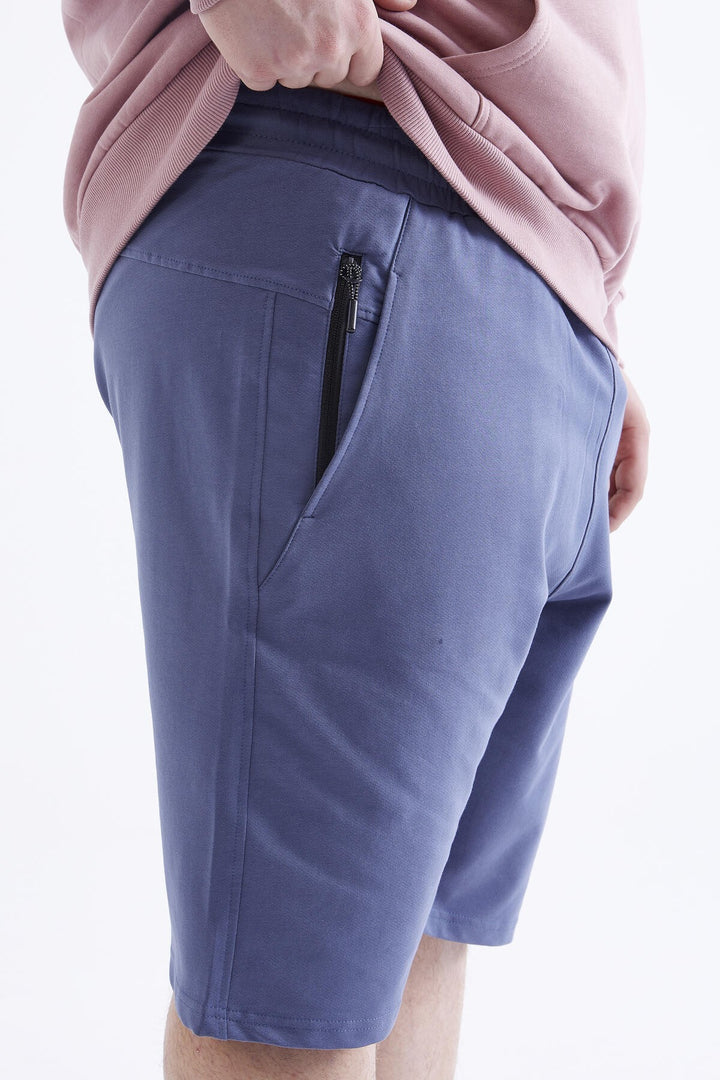 TMY Petrol Embroidered Zip Pocket Plus Size Men's Shorts - 81200 - Angoulême