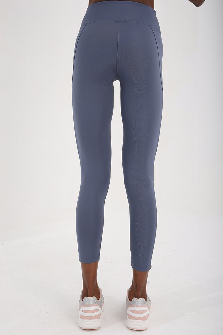 TMY Petrol High Waist Shaper Legging with Detailed Slim Fit Narrow Cuff - 94542 - Southampton