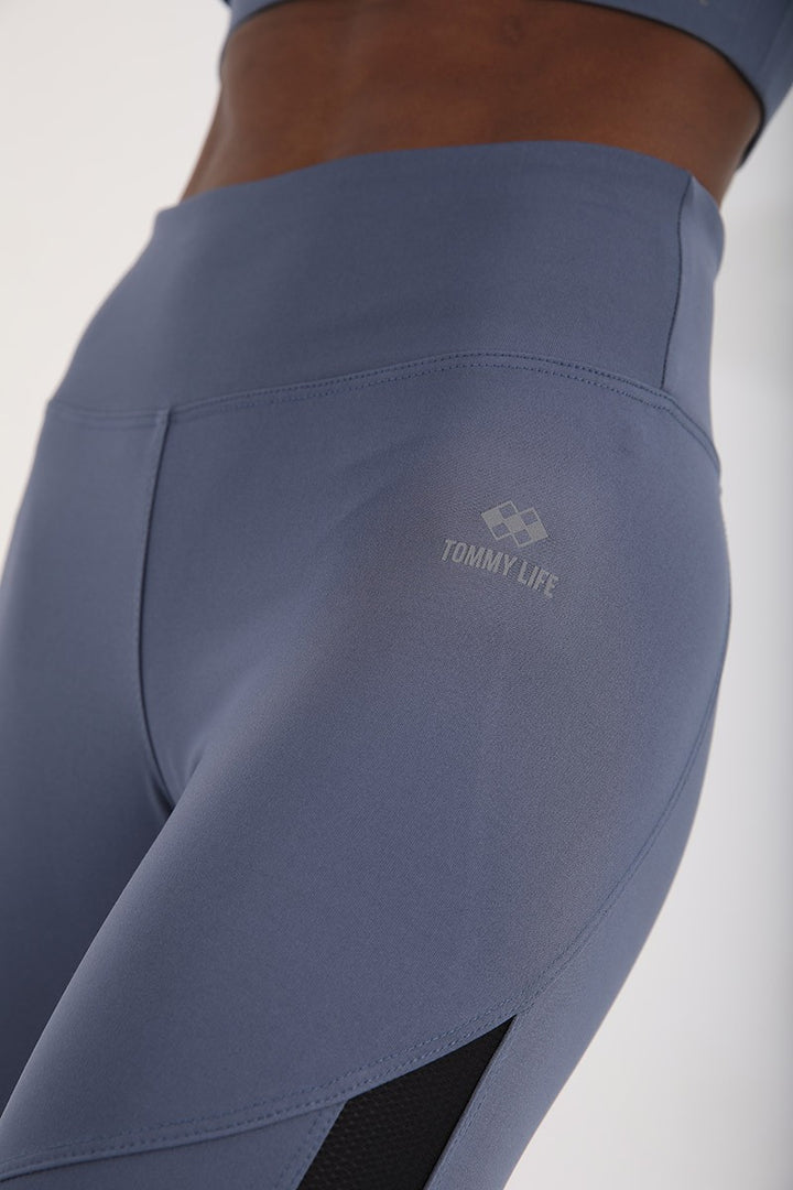 TMY Petrol High Waist Shaper Legging with Detailed Slim Fit Narrow Cuff - 94542 - Southampton