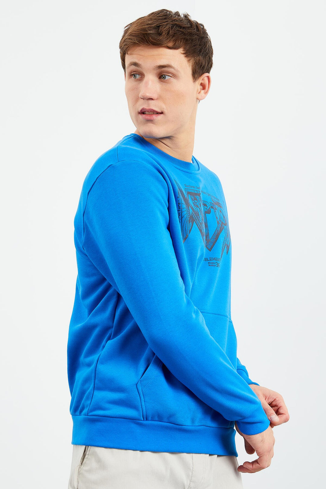 TMY Saks Men's Summer Printed O Neck Comfort Fit Sweatshirt - 88037 - Gela