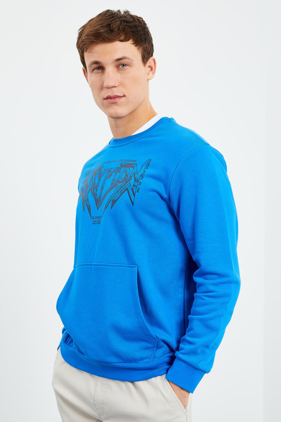 TMY Saks Men's Summer Printed O Neck Comfort Fit Sweatshirt - 88037 - Gela
