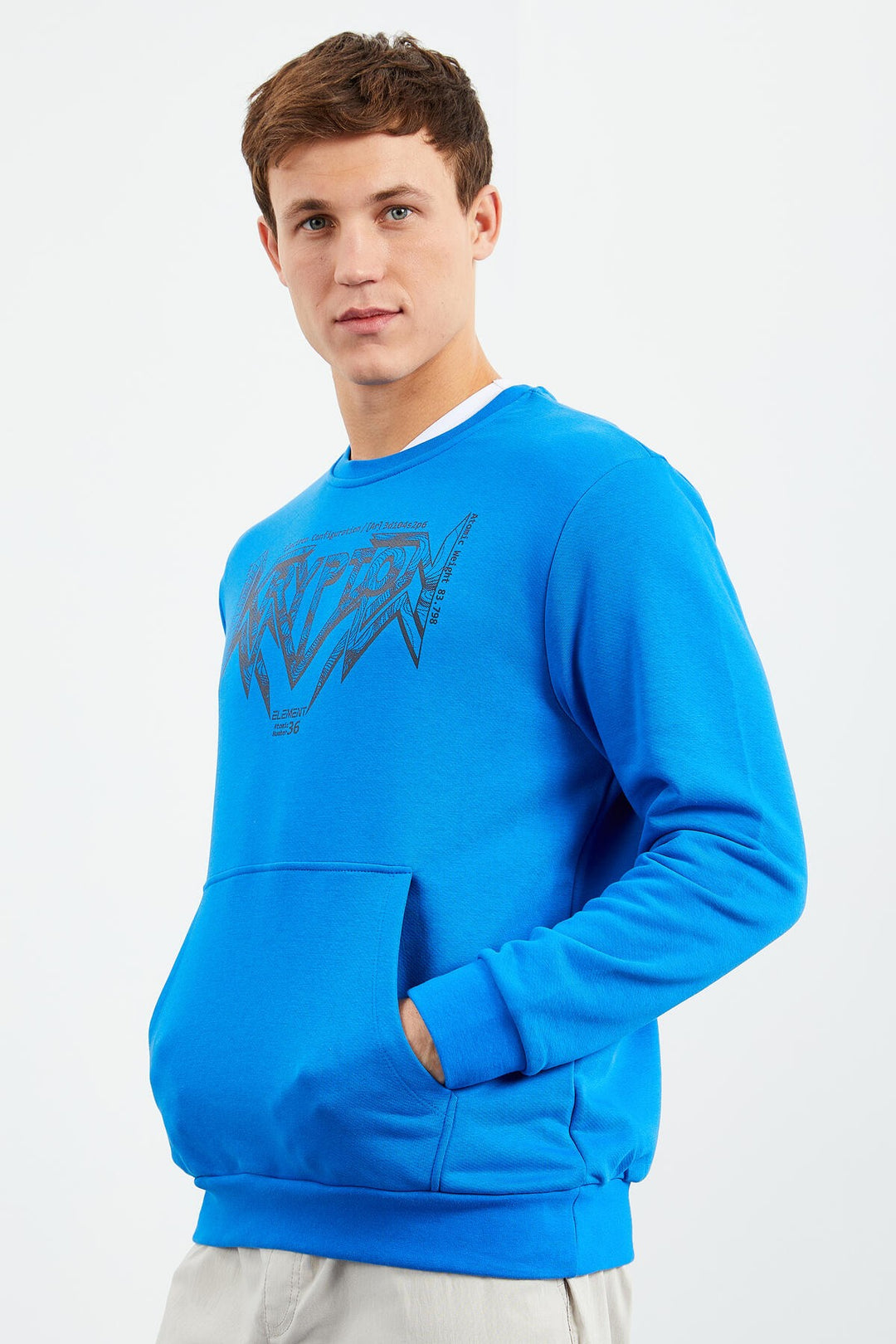TMY Saks Men's Summer Printed O Neck Comfort Fit Sweatshirt - 88037 - Gela
