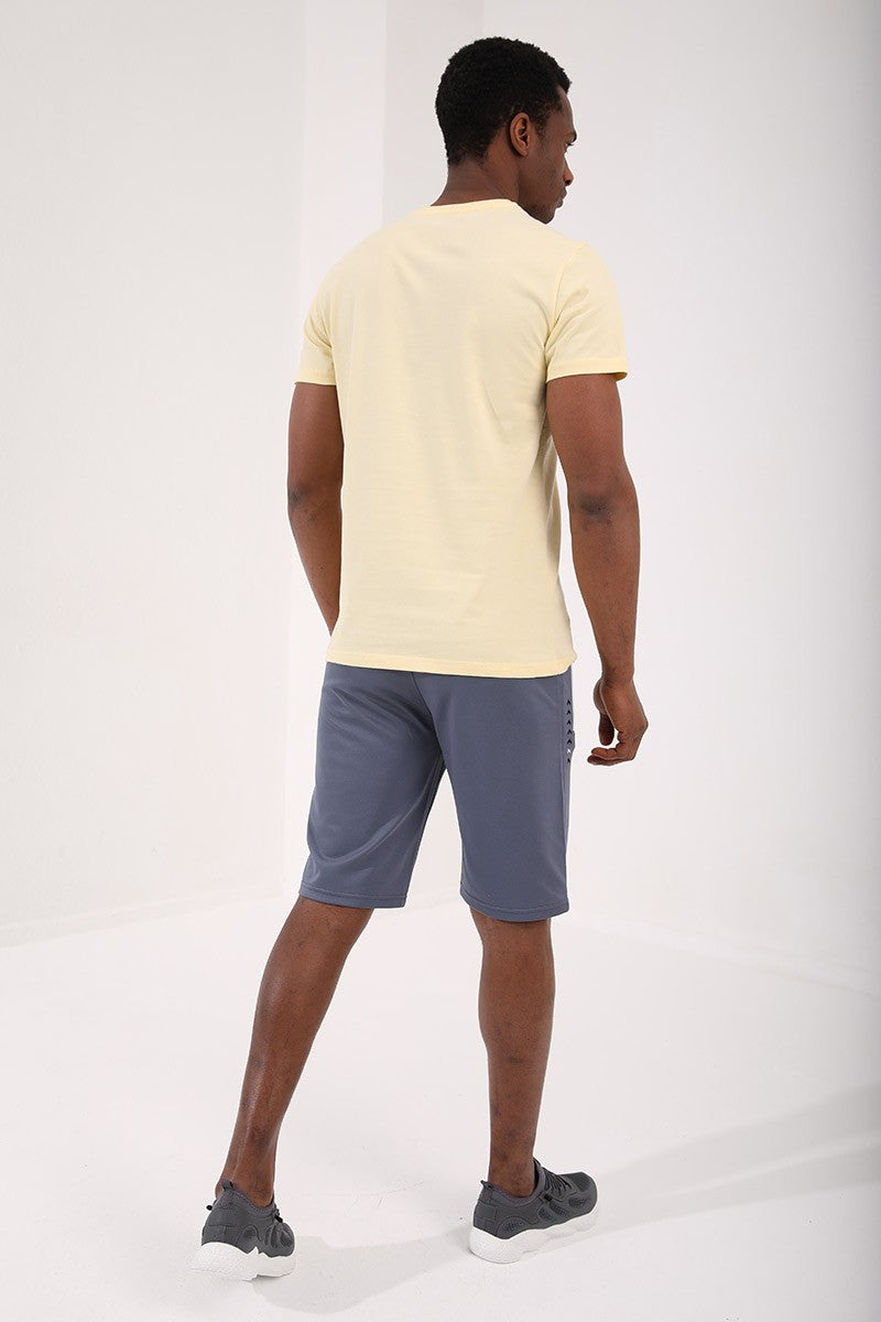 TMY Yellow Eagle Printed Standard Mold O Neck Men's T-Shirt - 87932 - Cananea