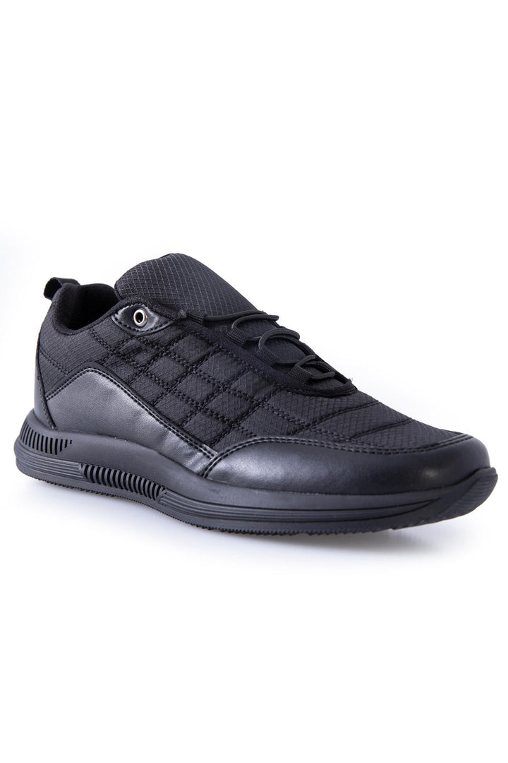 TMY Men's Sport Shoes with Black Laces and Quilted Faux Leather Details - 89096 - San Luis de la Paz