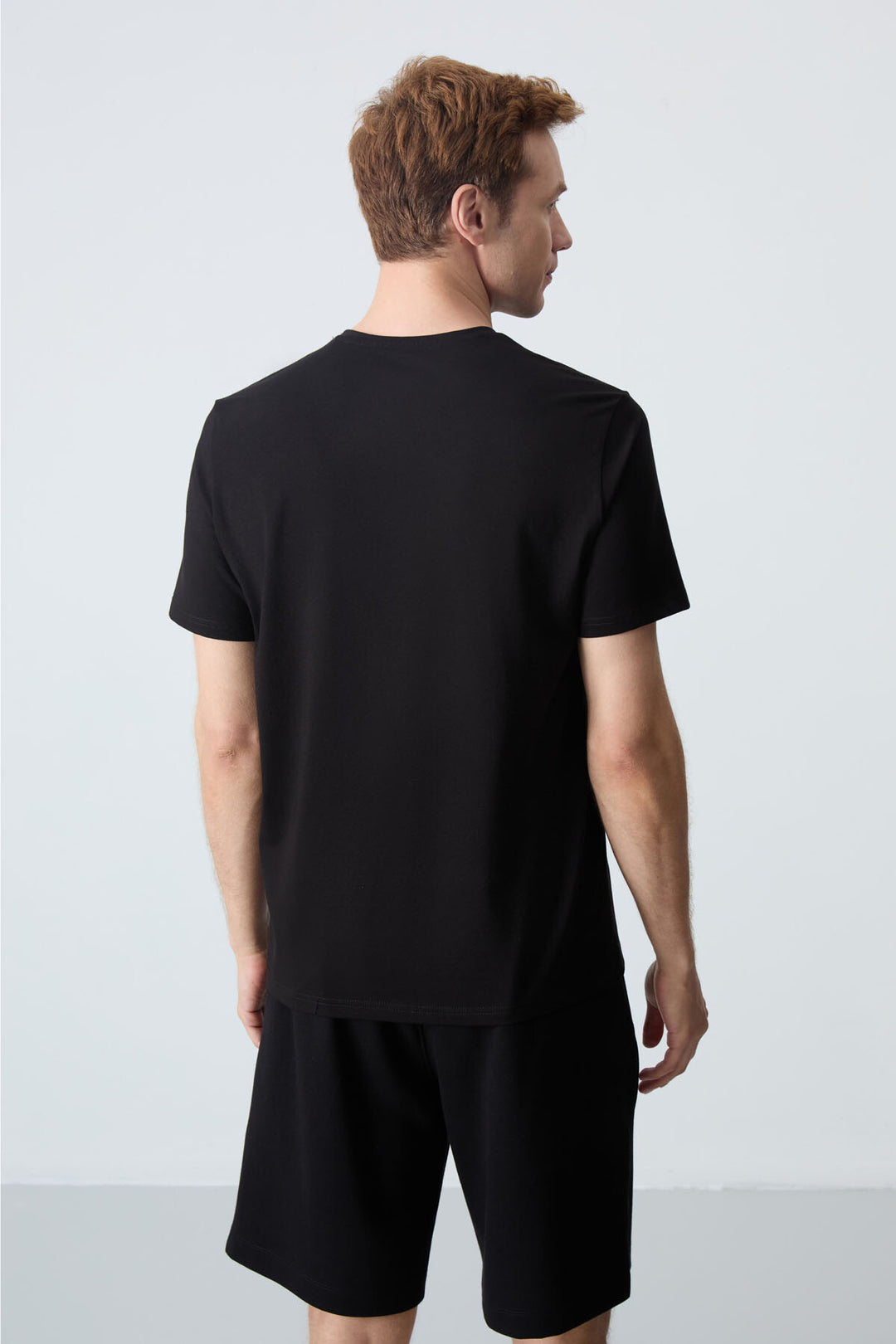 TMY Black Basic Short Sleeve Standard Fit V-Neck Men's T-Shirt - 87912 - Mount Vernon