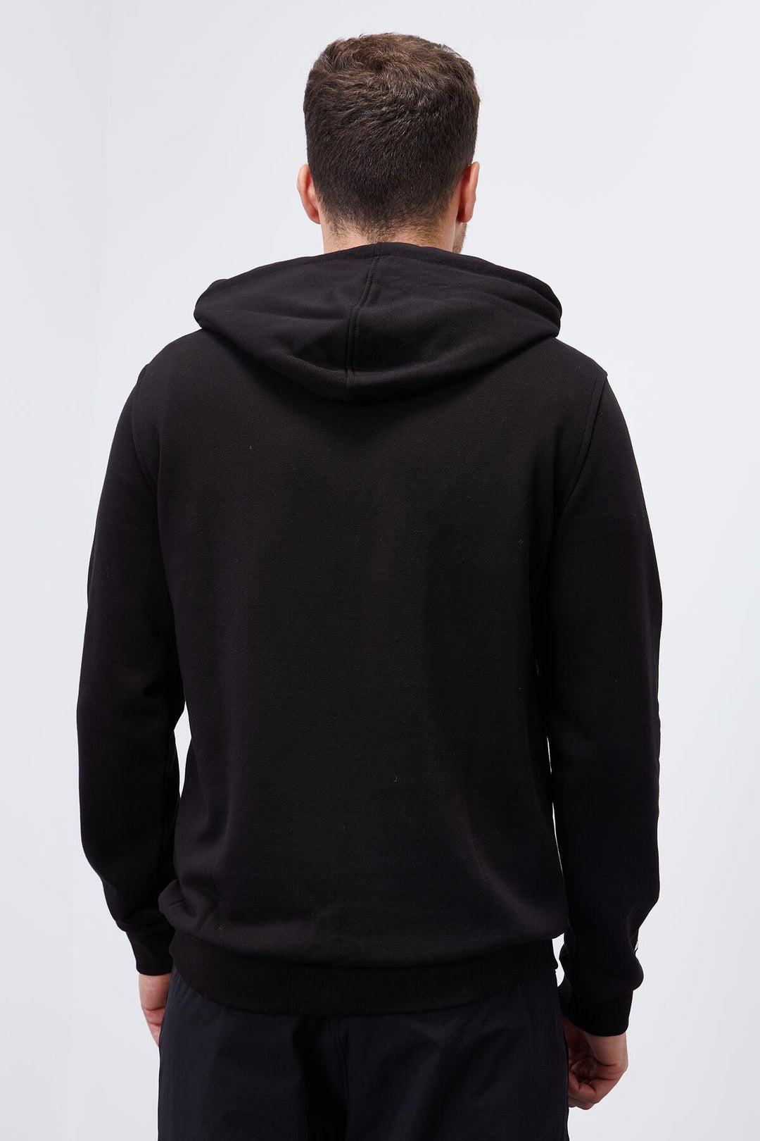 TMY Black Geometric Printed Standard Fit Hooded Men's Sweatshirt - 87870 - La Rochelle
