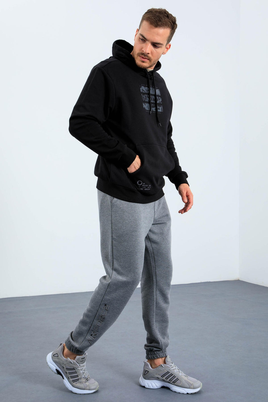 TMY Black Panther Printed Hooded Comfort Fit Men's Sweatshirt - 88036 - Aubagne