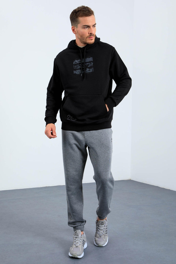 TMY Black Panther Printed Hooded Comfort Fit Men's Sweatshirt - 88036 - Aubagne