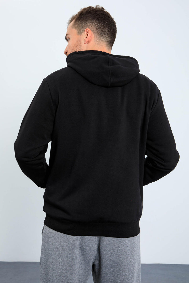 TMY Black Panther Printed Hooded Comfort Fit Men's Sweatshirt - 88036 - Aubagne