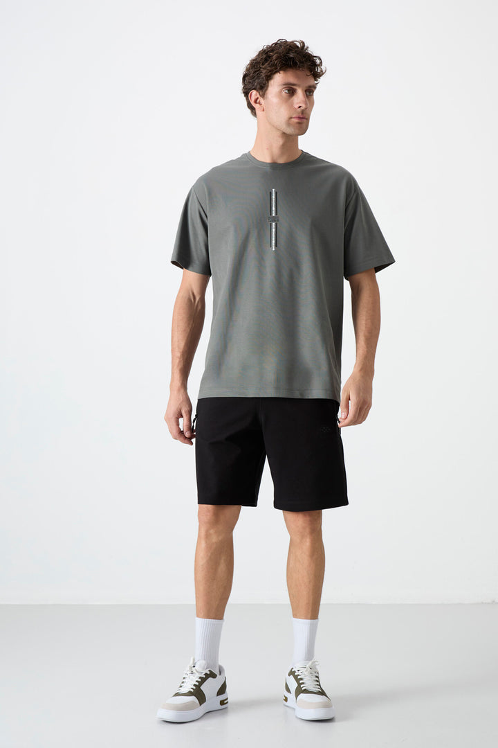 TMY Black Hidden Zipper Back Pocket Lace-Up Regular Fit Men's Shorts - 81136 - Washington