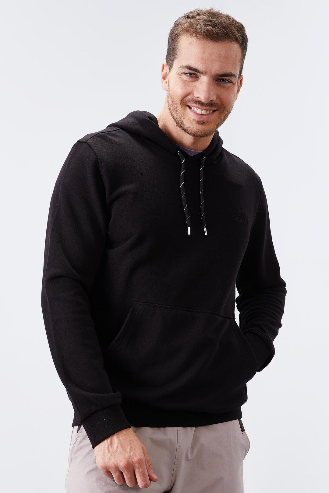 TMY Black Kangaroo Pocket Standard Fit Hooded Men's Sweatshirt - 87872 - East Honolulu