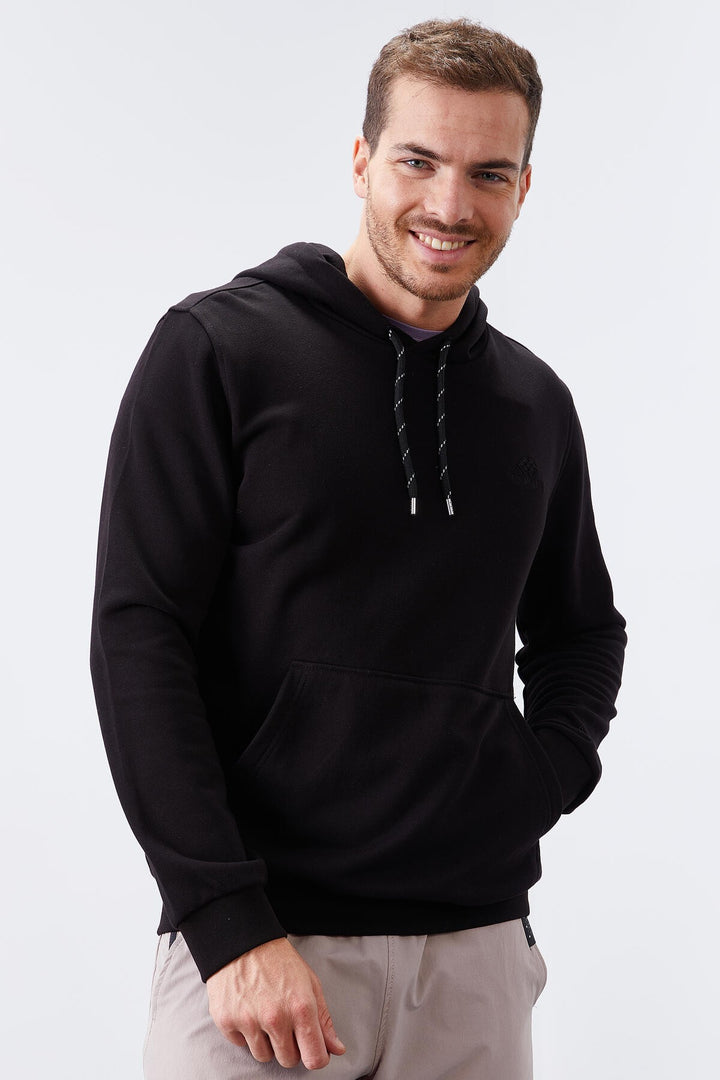 TMY Black Kangaroo Pocket Standard Fit Hooded Men's Sweatshirt - 87872 - East Honolulu