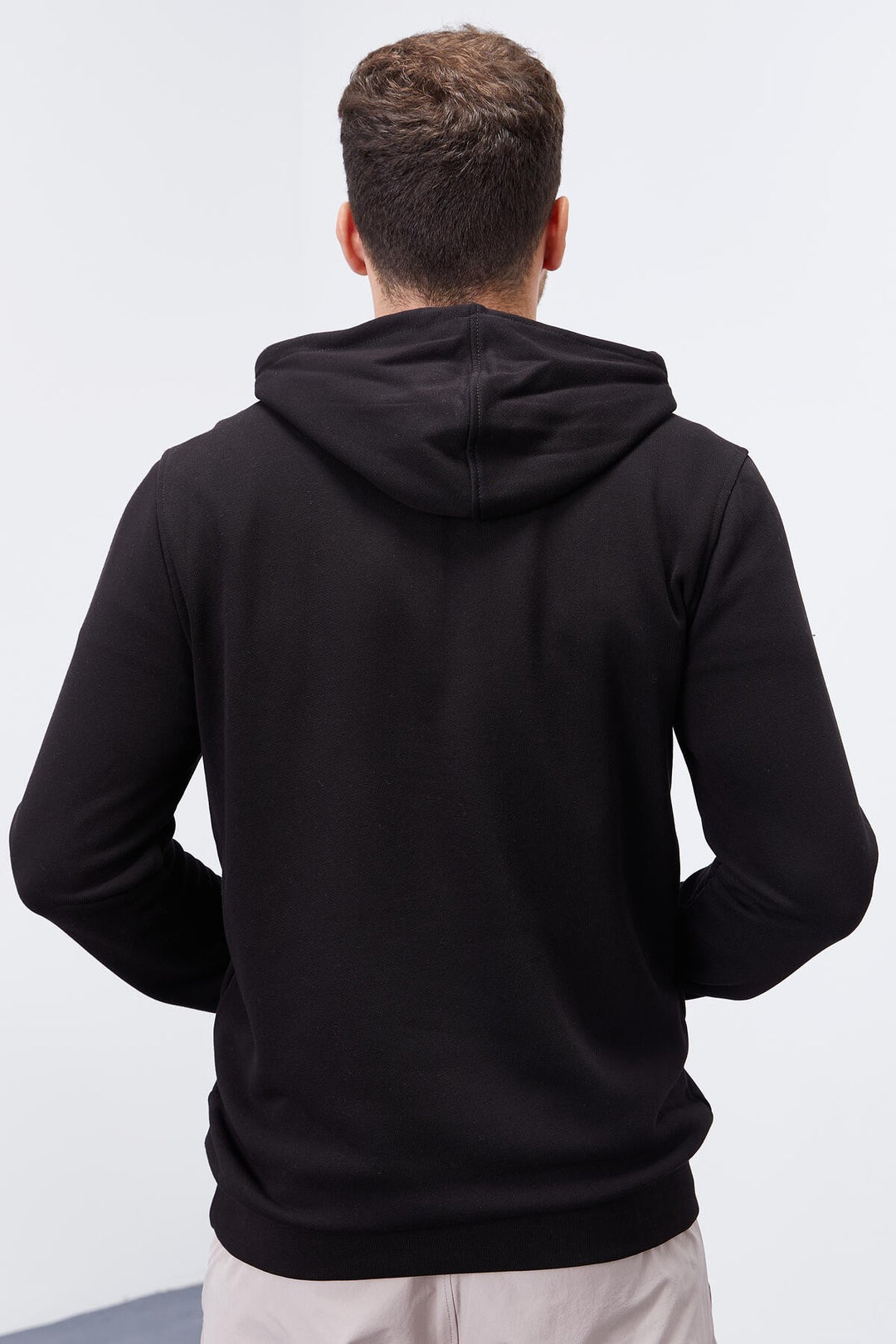 TMY Black Kangaroo Pocket Standard Fit Hooded Men's Sweatshirt - 87872 - East Honolulu