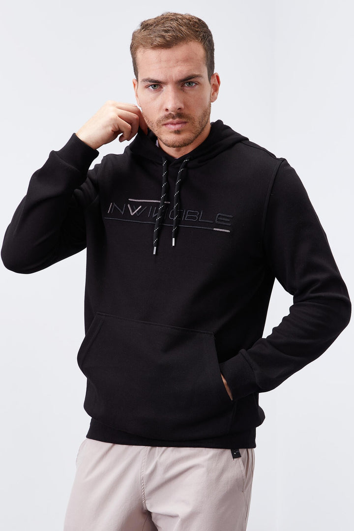 TMY Black Kangaroo Pocket Standard Fit Hooded Men's Sweatshirt - 87883 - Hornchurch