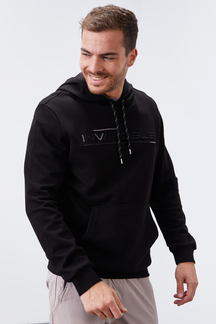 TMY Black Kangaroo Pocket Standard Fit Hooded Men's Sweatshirt - 87883 - Hornchurch
