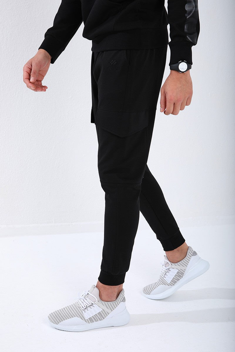 TMY Black Cargo Slim Fit Jogger Men's Sweatpants - 84796 - Costa Mesa