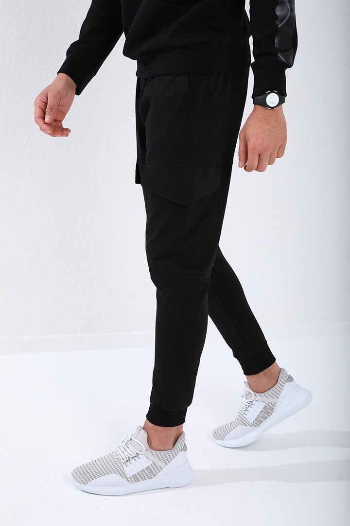 TMY Black Cargo Slim Fit Jogger Men's Sweatpants - 84796 - Costa Mesa