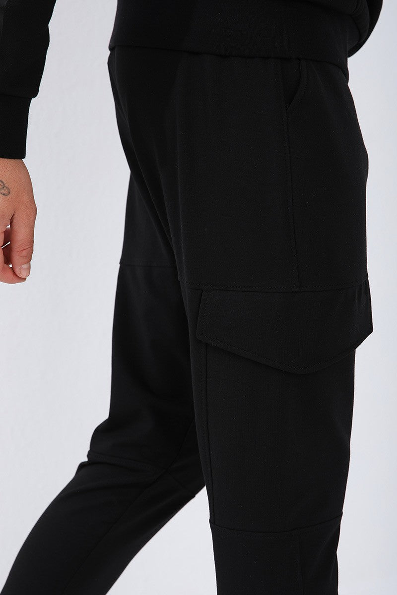 TMY Black Cargo Slim Fit Jogger Men's Sweatpants - 84796 - Costa Mesa