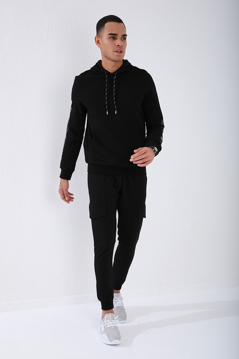 TMY Black Cargo Slim Fit Jogger Men's Sweatpants - 84796 - Costa Mesa