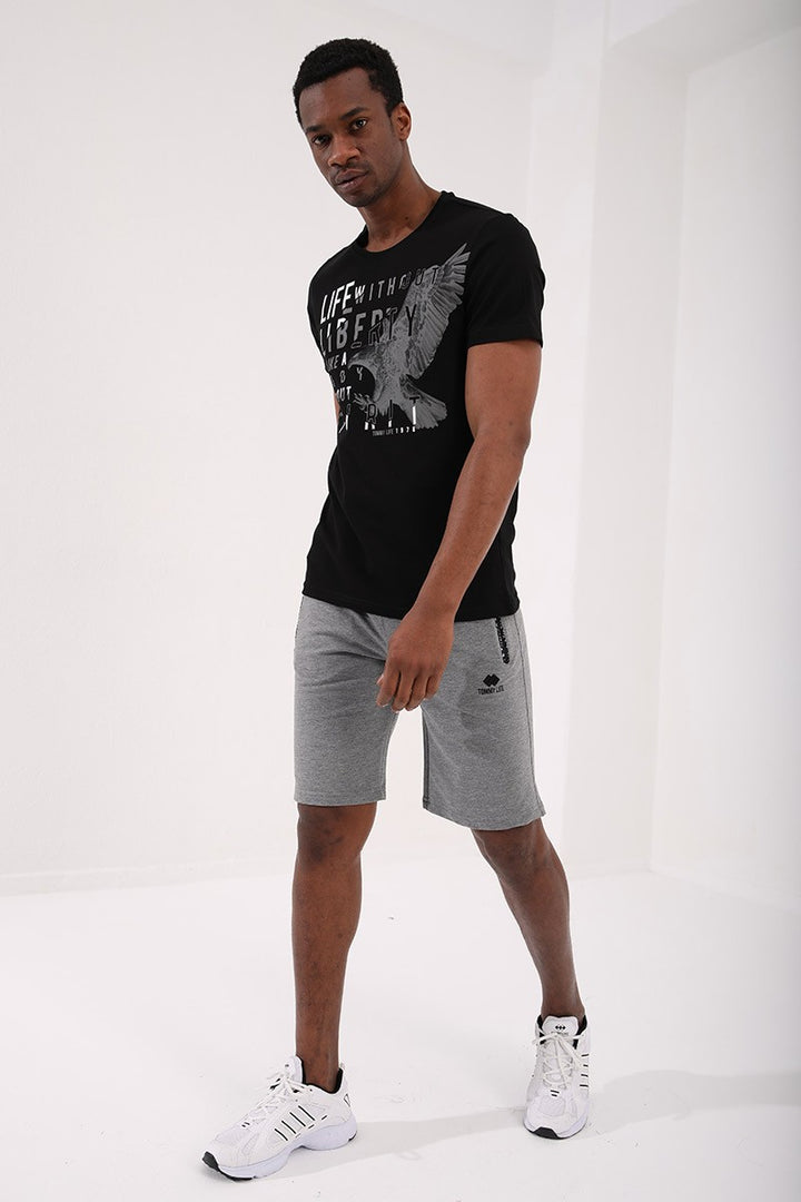 TMY Black Eagle Printed Standard Fit O Neck Men's T-Shirt - 87932 - Rîbniţa