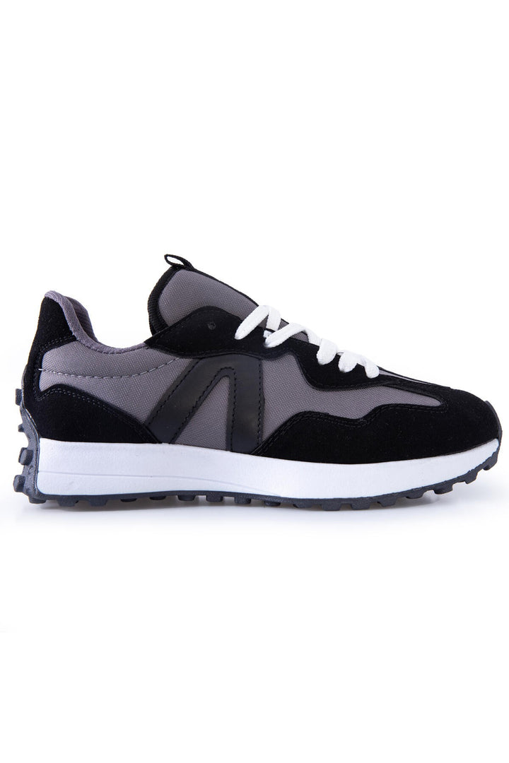 TMY Black Mushroom Heel Detailed Lace-Up Men's Sneakers - 89095 - Santa Ana Nextlalpan