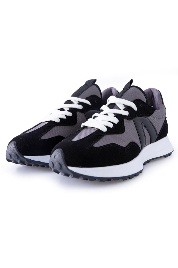 TMY Black Mushroom Heel Detailed Lace-Up Men's Sneakers - 89095 - Santa Ana Nextlalpan