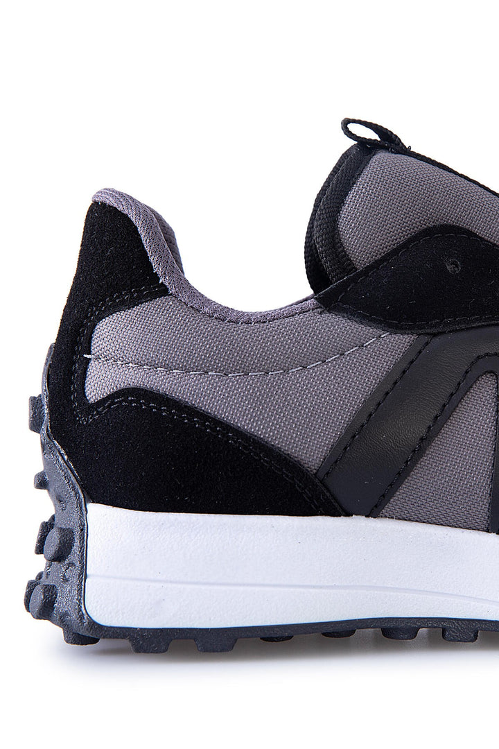 TMY Black Mushroom Heel Detailed Lace-Up Men's Sneakers - 89095 - Santa Ana Nextlalpan