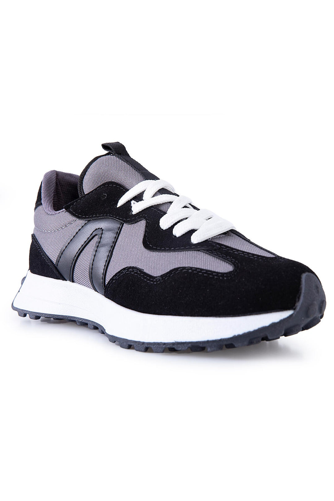 TMY Black Mushroom Heel Detailed Lace-Up Men's Sneakers - 89095 - Santa Ana Nextlalpan