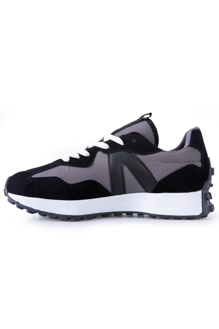 TMY Black Mushroom Heel Detailed Lace-Up Men's Sneakers - 89095 - Santa Ana Nextlalpan