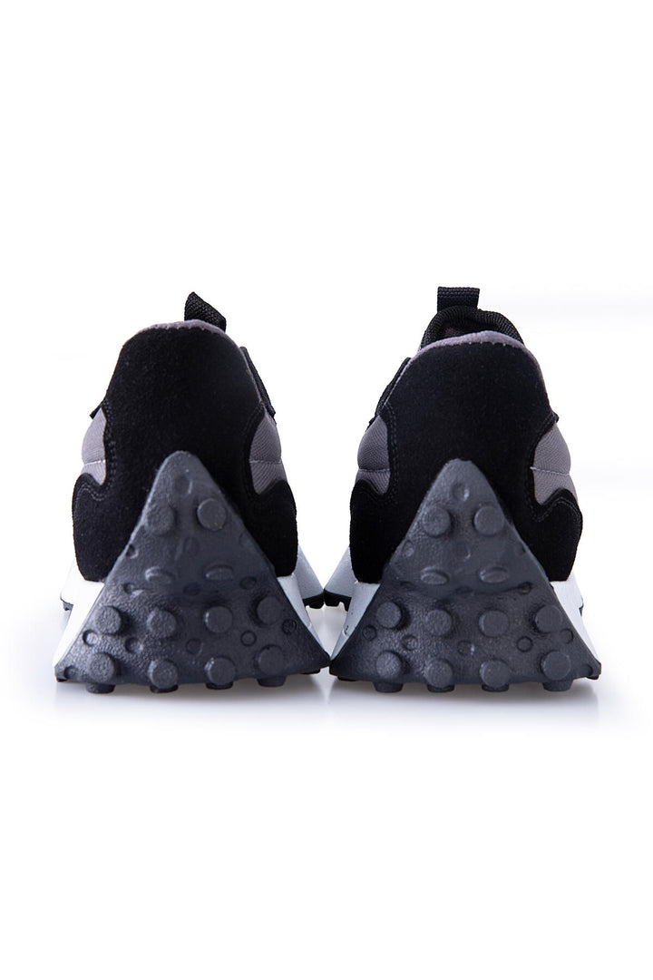 TMY Black Mushroom Heel Detailed Lace-Up Men's Sneakers - 89095 - Santa Ana Nextlalpan