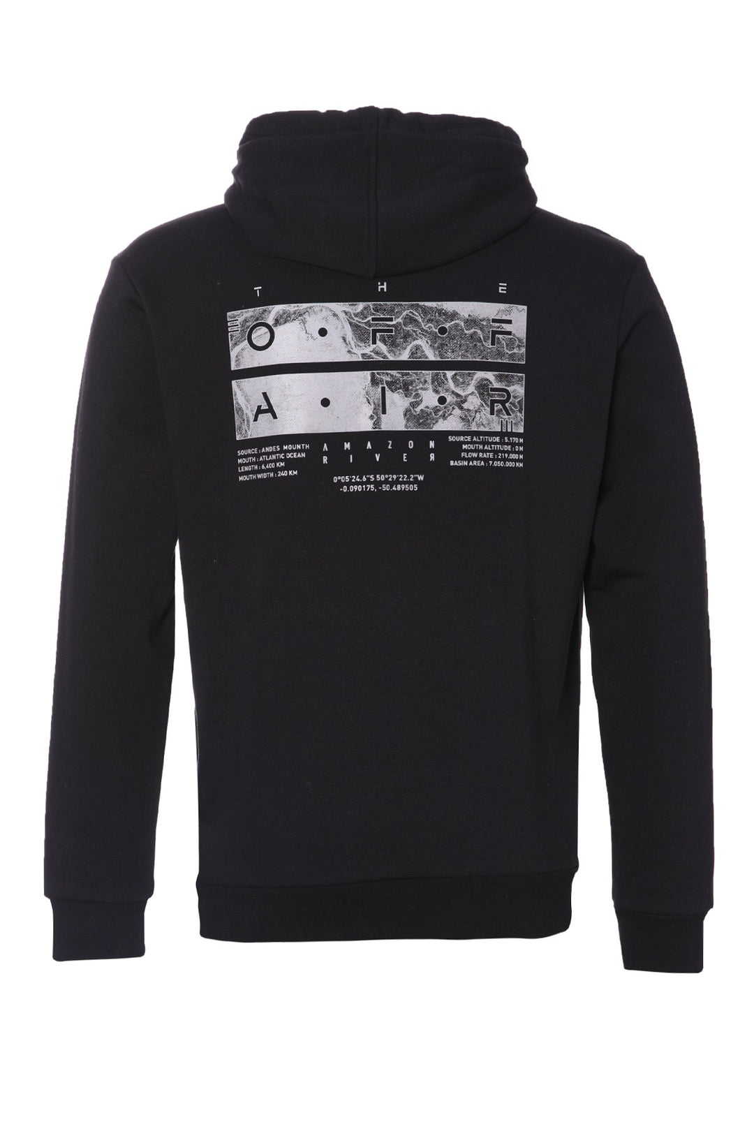 TMY Black Front and Back Printed Hooded Comfort Fit Men's Sweatshirt - 88017 - Jesús María