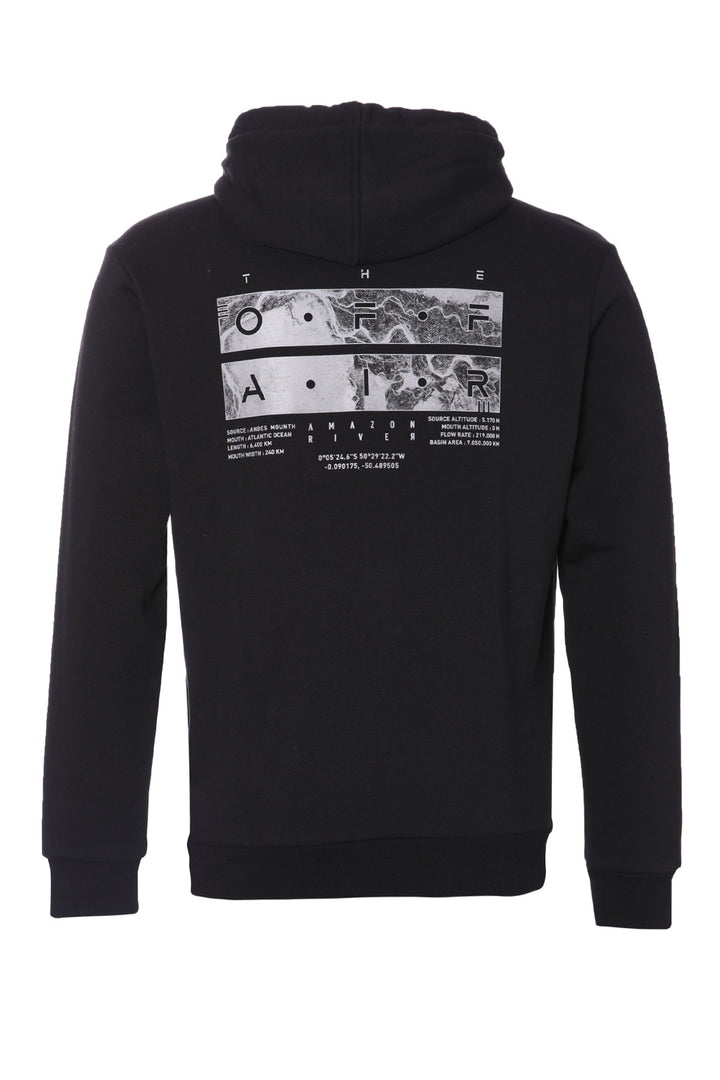 TMY Black Front and Back Printed Hooded Comfort Fit Men's Sweatshirt - 88017 - Jesús María