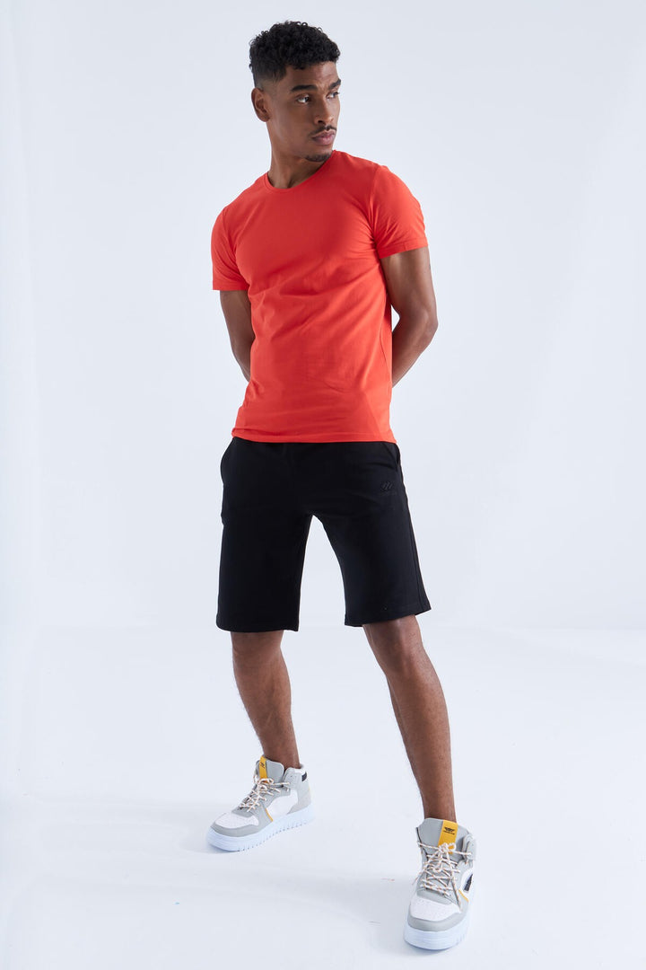 TMY Black Men's Shorts with Zipper Pocket Detail and Drawstring - 81202 - Fort Myers