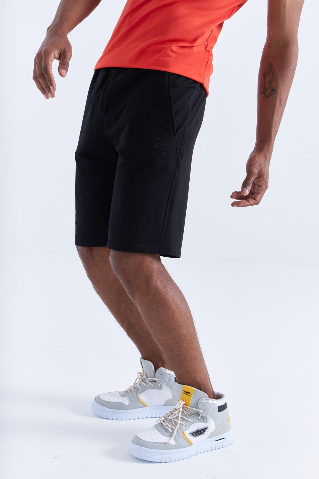 TMY Black Men's Shorts with Zipper Pocket Detail and Drawstring - 81202 - Fort Myers