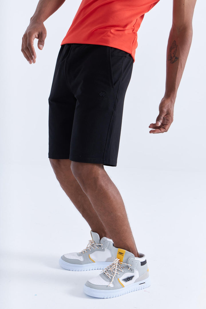 TMY Black Men's Shorts with Zipper Pocket Detail and Drawstring - 81202 - Fort Myers