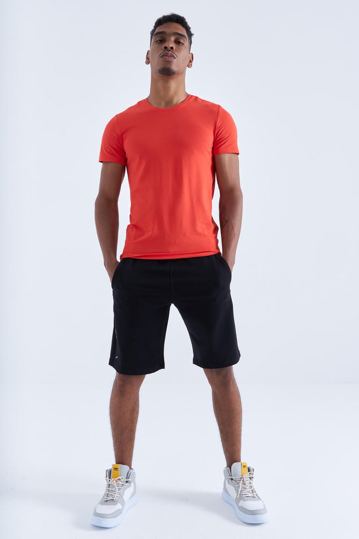 TMY Black Men's Shorts with Zipper Pocket Detail and Drawstring - 81202 - Fort Myers