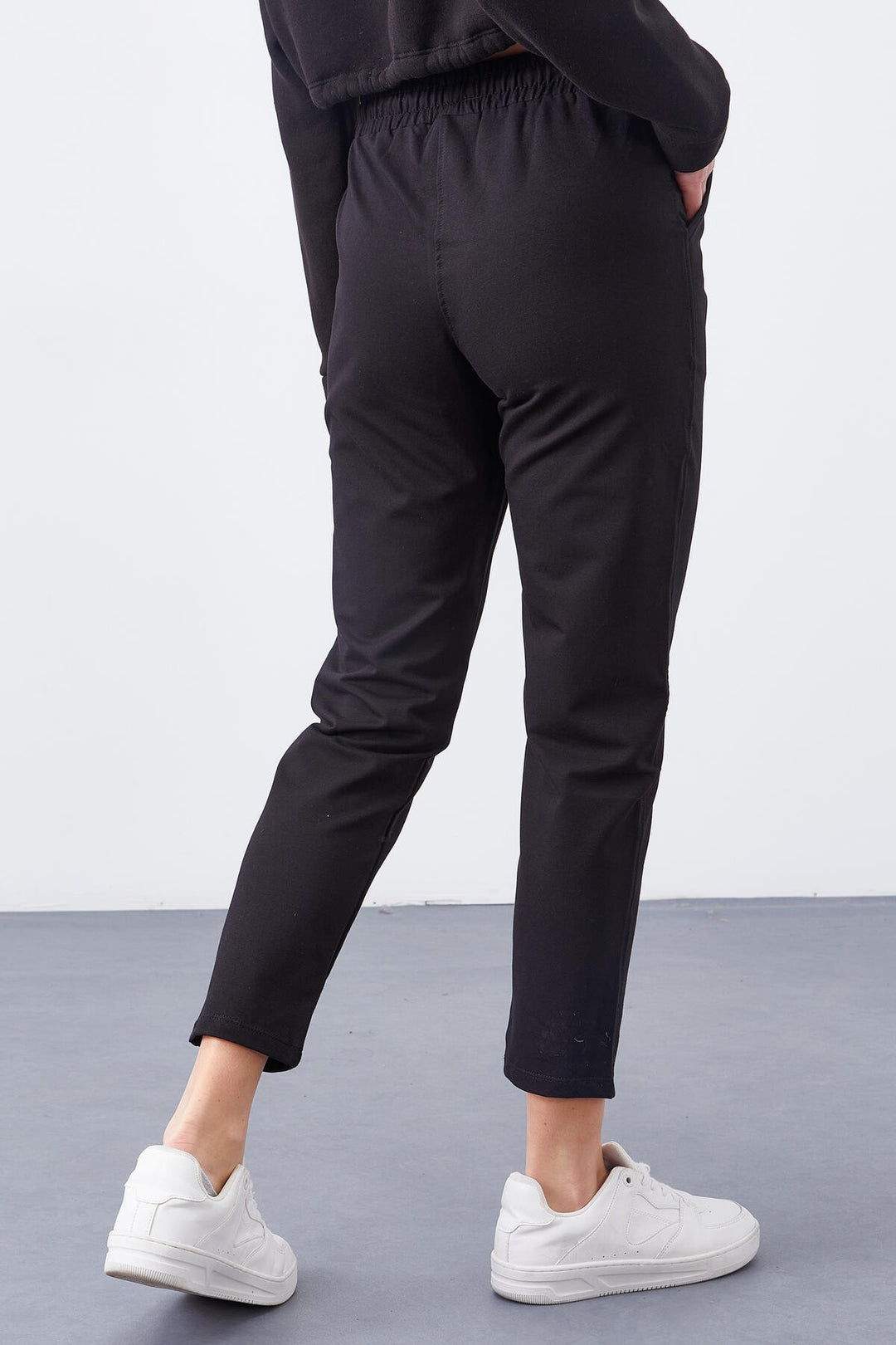 TMY Black High Waist Jogger Comfortable Fit Slim Leg Women's Sweatpants - 94566 - Svyetlahorsk
