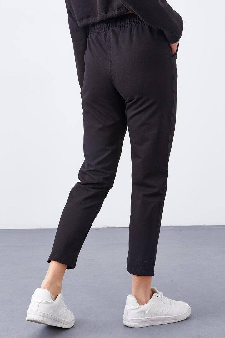 TMY Black High Waist Jogger Comfortable Fit Slim Leg Women's Sweatpants - 94566 - Svyetlahorsk
