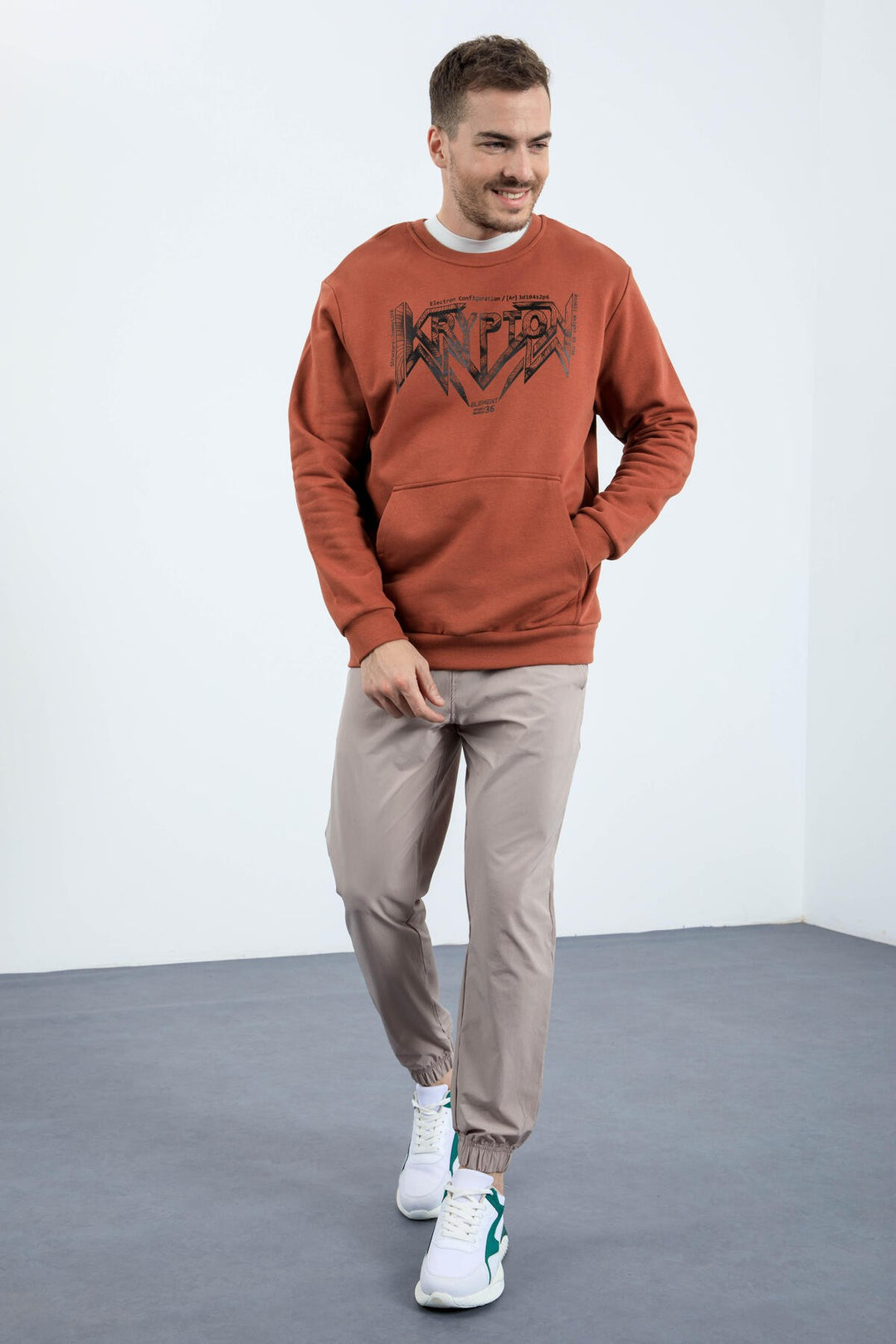 TMY Cinnamon Male Printed O Neck Comfort Fit Sweatshirt - 88037 - Fafe