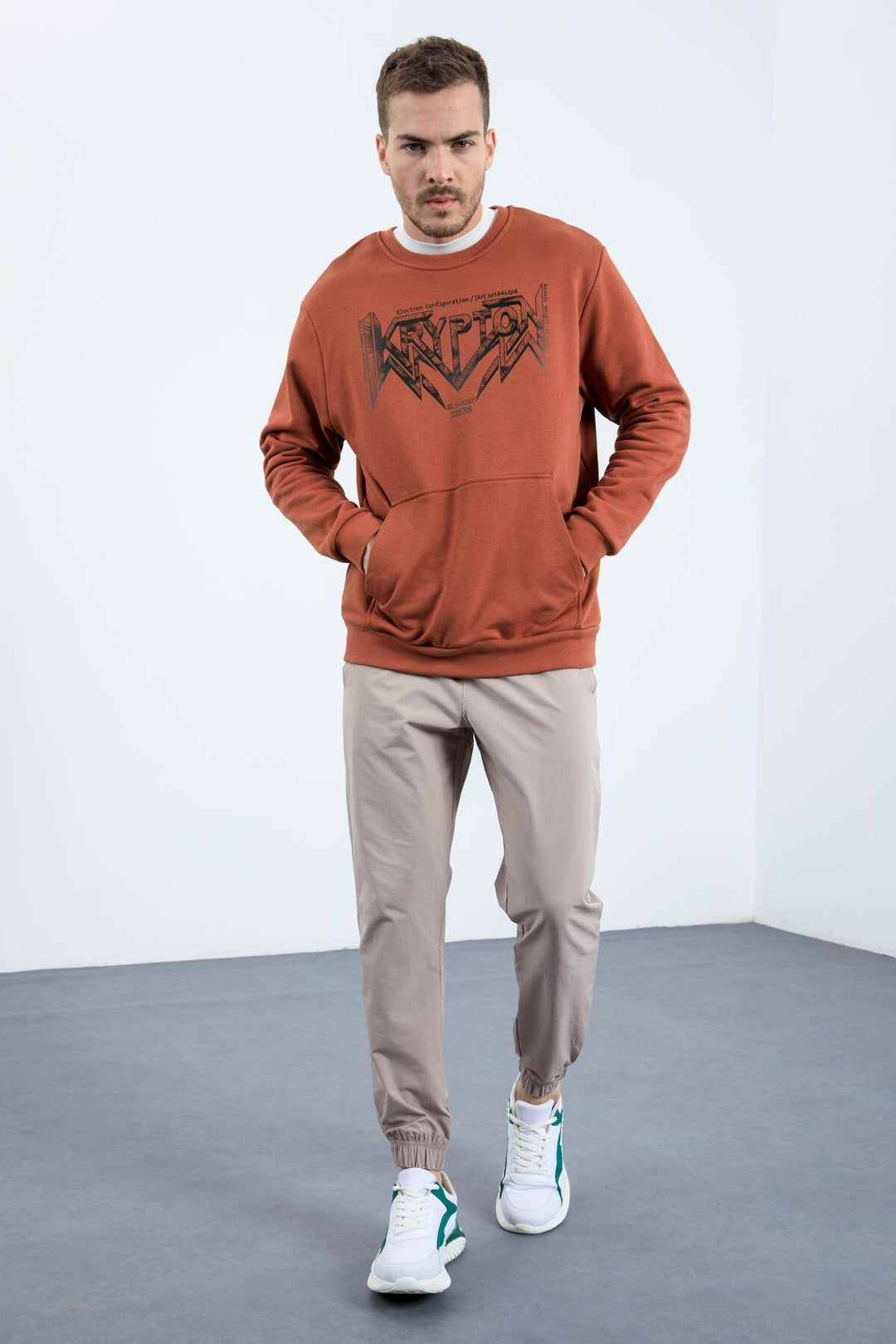 TMY Cinnamon Male Printed O Neck Comfort Fit Sweatshirt - 88037 - Fafe