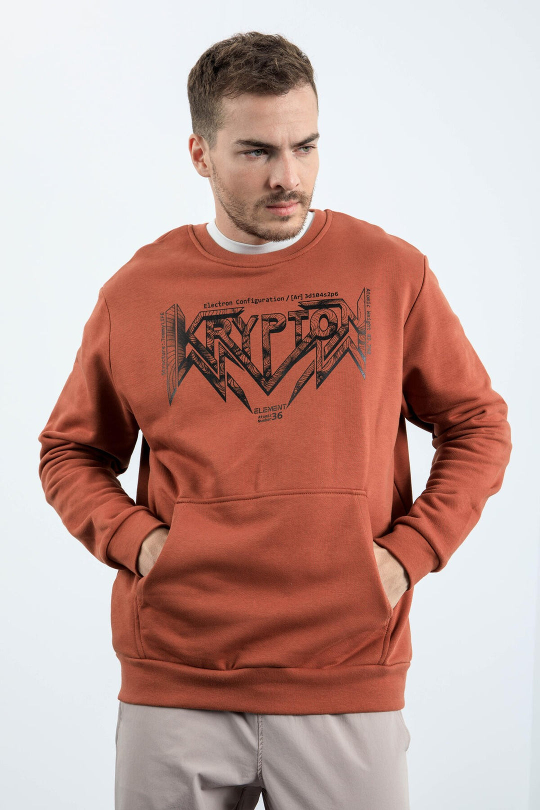 TMY Cinnamon Male Printed O Neck Comfort Fit Sweatshirt - 88037 - Fafe