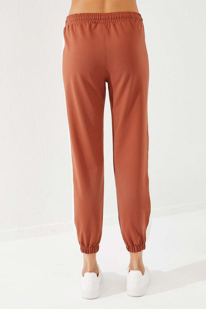 TMY Cinnamon Two Color Striped Comfortable Fit Elastic Cuff Women's Sweatpants - 94582 - Buchholz in der Nordheide